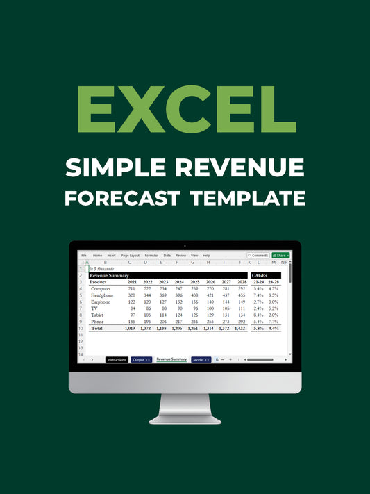 Simple Excel Revenue Forecast