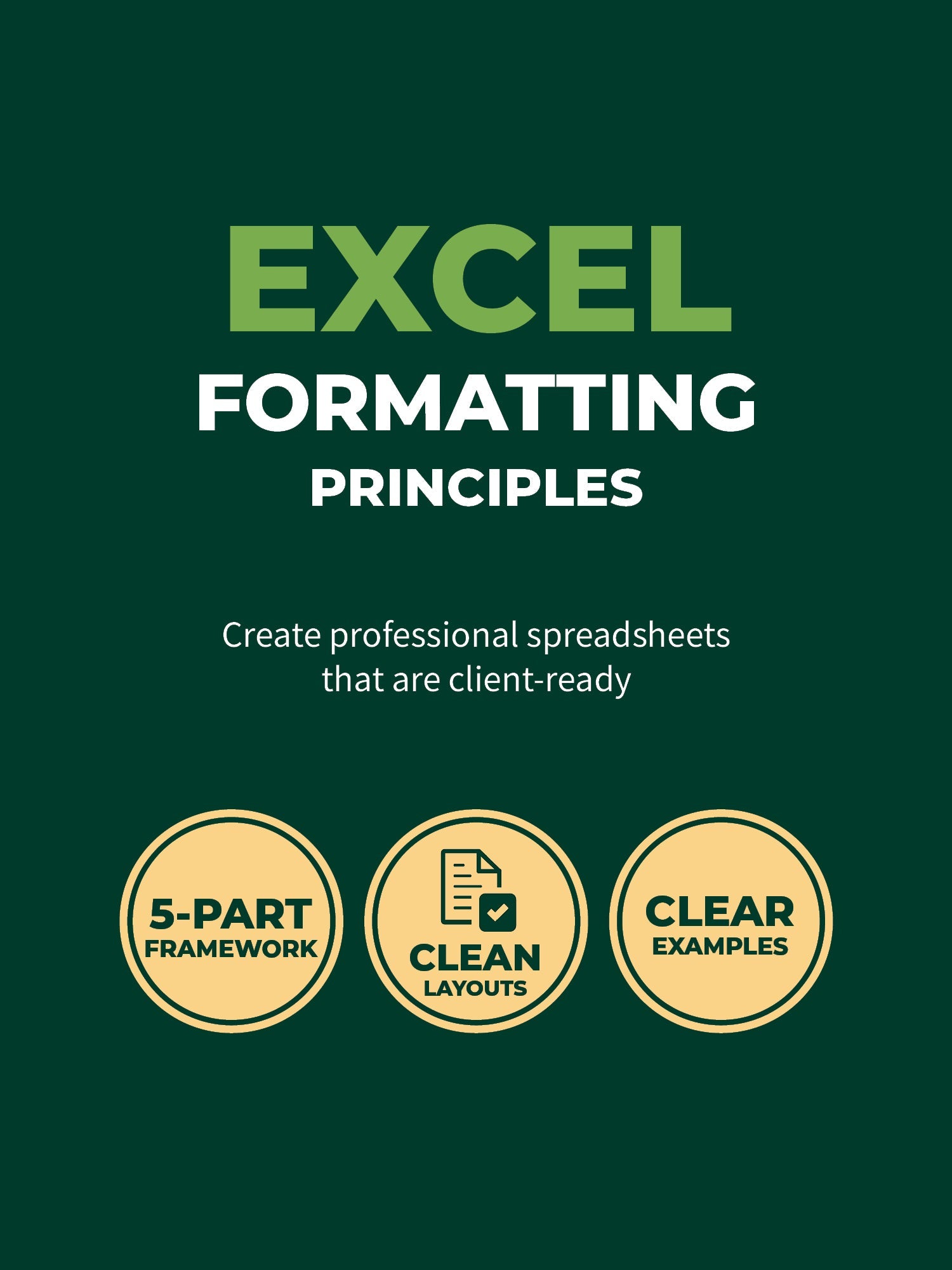 Excel Formatting Principles - OnRamp Analytics