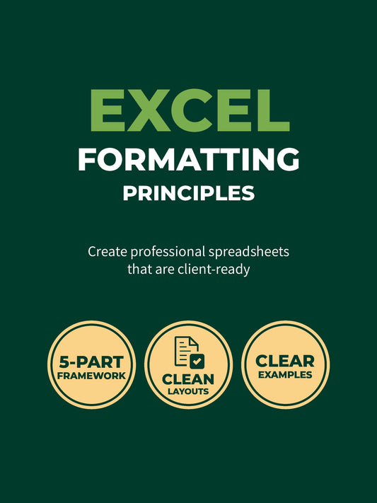 Excel Formatting Principles - OnRamp Analytics
