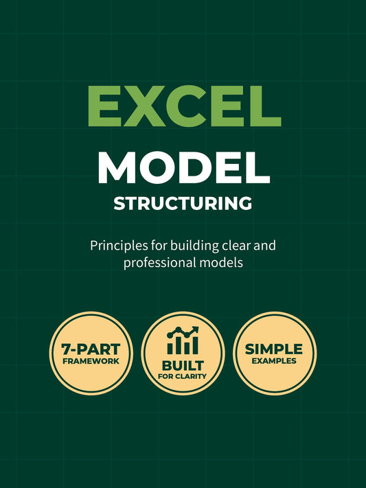 Excel Model Structuring - OnRamp Analytics