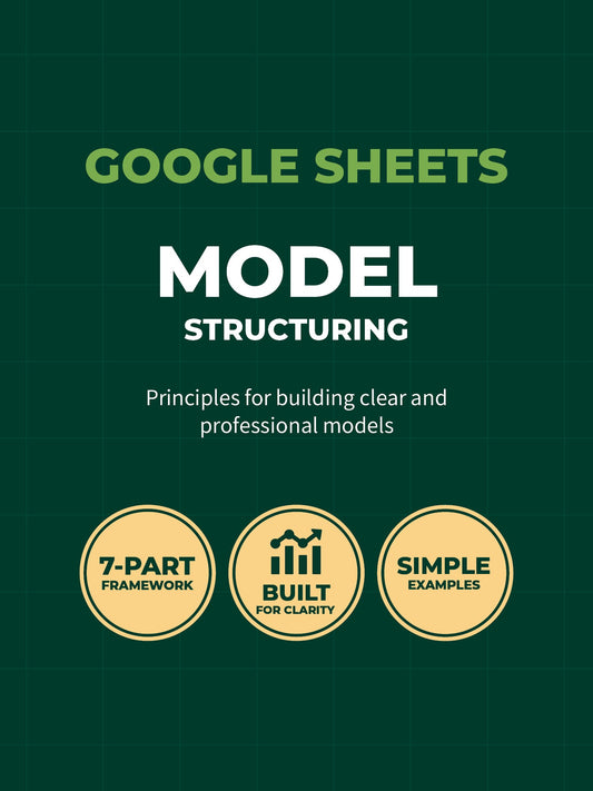 Google Sheets Model Structuring - OnRamp Analytics